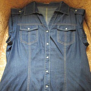thin jean like vest